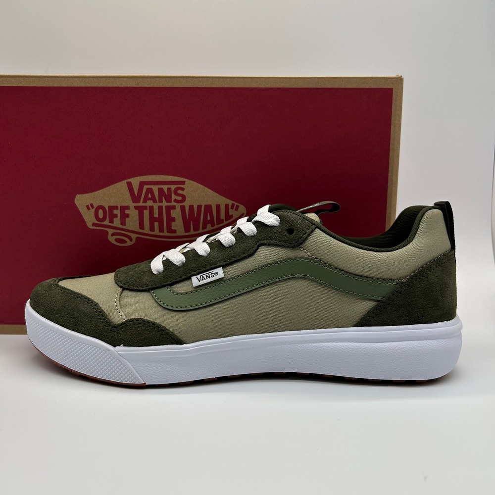 Vans Range EXP Shoes Mens 11 Green Sport Block Elm Grape Leaf Suede Sneakers